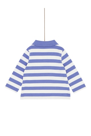 Polo met Streepmotief - Paars