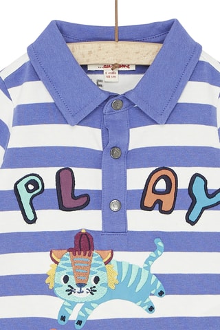 Polo met Streepmotief - Paars