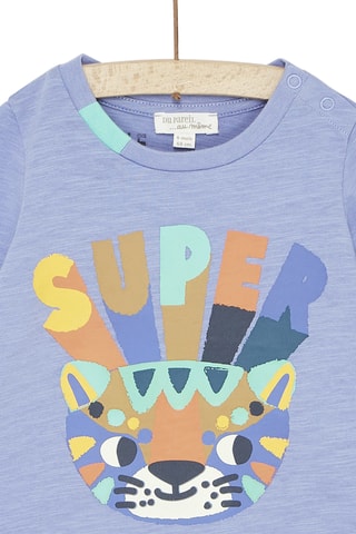T-shirt met Tijgermotief - Paars