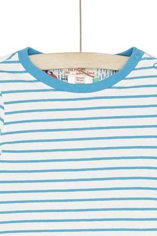 Dubbelzijdig T-shirt met Lange Mouwen - Turquoise