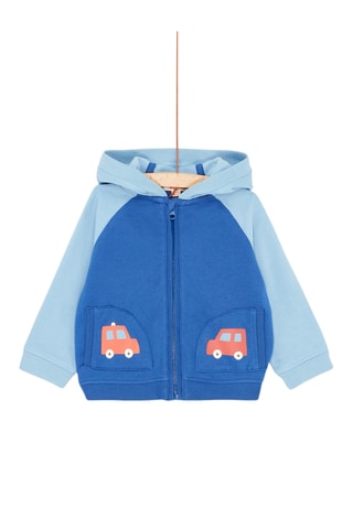 Vest met Automotief en Dierenkop - Blauw