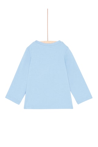 T-shirt met Automotief en Dierenkop - Blauw