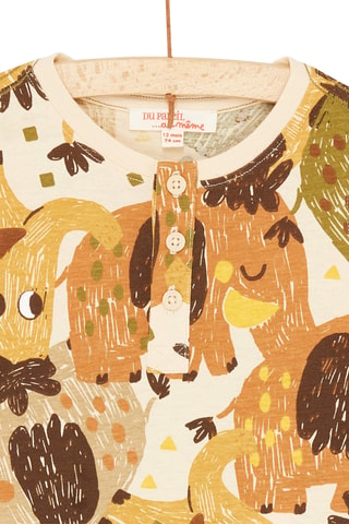 T-shirt met Dierenmotief - Beige