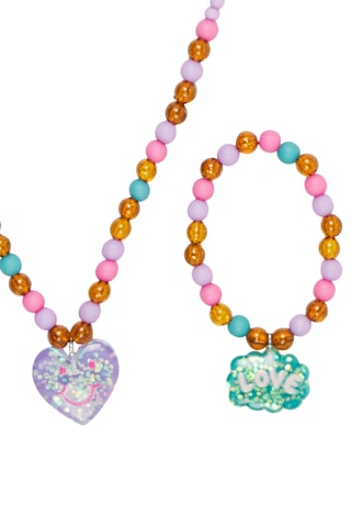 Set Ketting en Decoratieve Armband - Paars