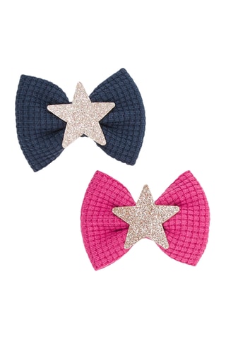 2 Strikjes Haarspeldjes - Roze