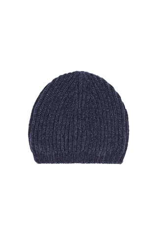 Geribd Geweven Muts - Blauw