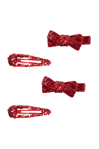 4 Glanzende Elastieken - Rood