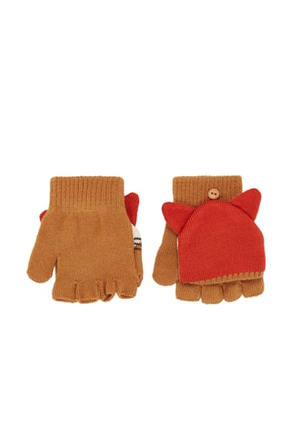 Handschoenen met Vosmotief - Bruin