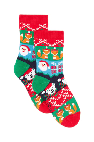 Sokken met Kerstmotief - Rood