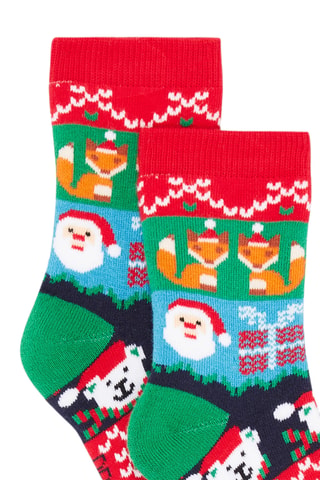 Sokken met Kerstmotief - Rood
