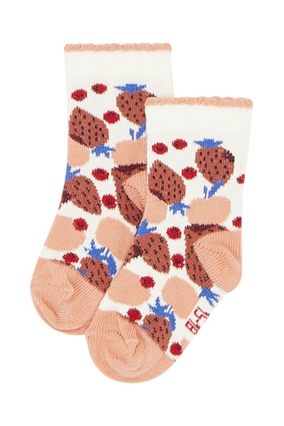Sokken met Fruitmotief - Beige