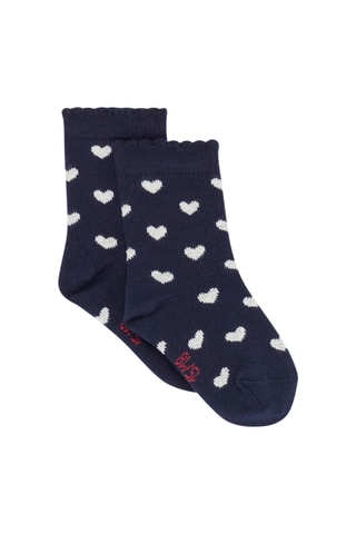Sokken met Hartmotief - Blauw