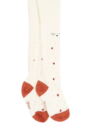 Maillot met Uilmotief - Beige