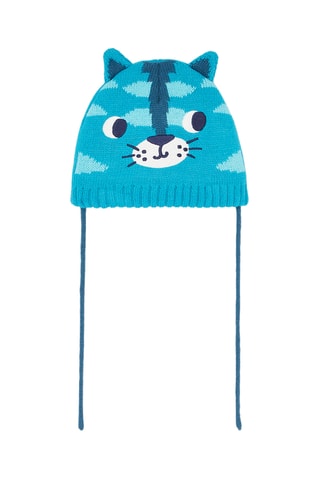 Muts met Katmotief - Turquoise