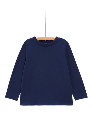 Effen T-shirt - Blauw