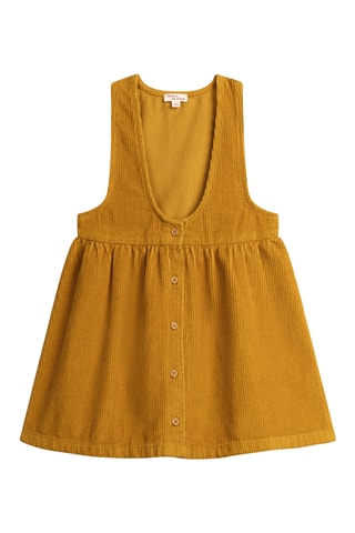 Velours Jurk - Mosterdgeel