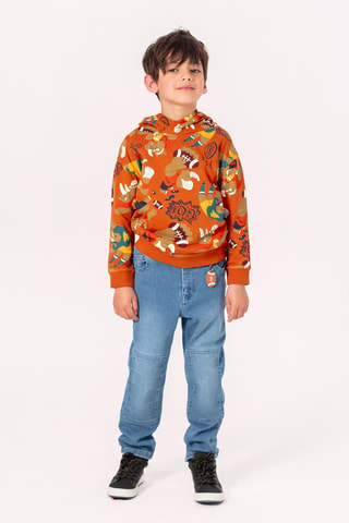 Sweater met Capuchon - Steenrood