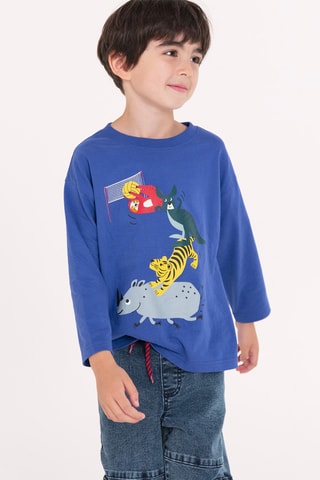 T-shirt - Felblauw