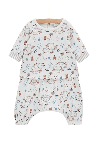 Dubbelzijdige T-shirt en Broek - Ecru