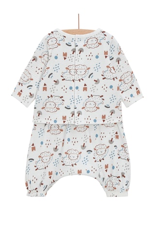 Dubbelzijdige T-shirt en Broek - Ecru