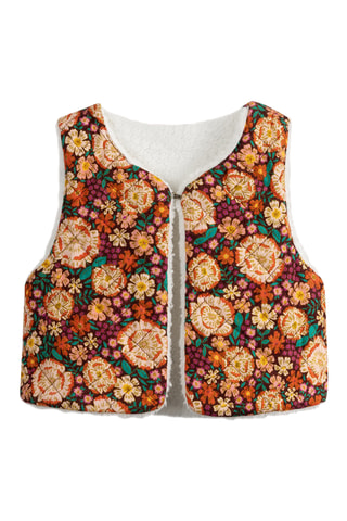 Dubbelzijdig Mouwloos Vest - Ecru