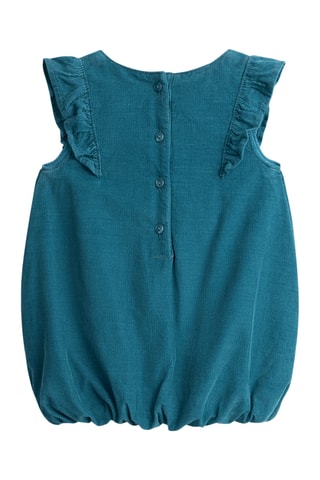 Velours Jurk - Turquoise