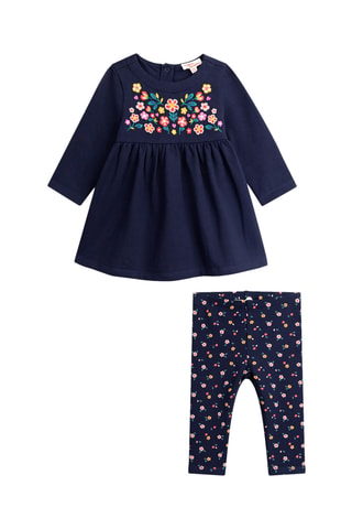 Jurk en Legging - Marineblauw