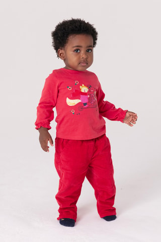 Velours Broek - Rood