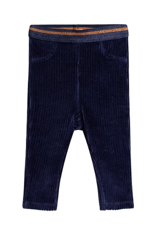Velours Broek - Marineblauw