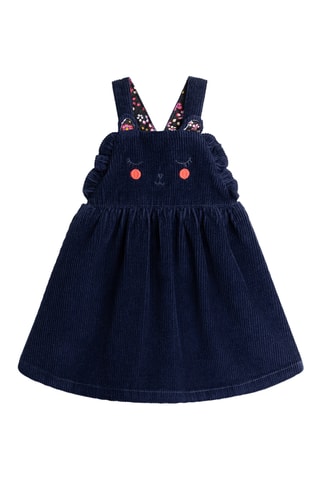 Velours Tuinjurk - Marineblauw