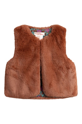 Dubbelzijdig Mouwloos Vest - Bruin