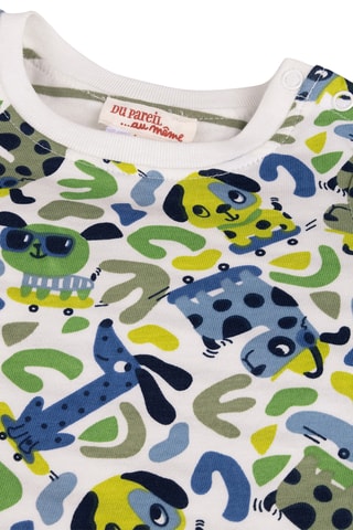 Dubbelzijdig T-shirt - Ecru