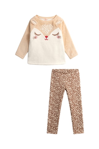 Pyjama - Ecru en Bruin