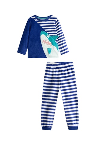 Pyjama - Marineblauw en Ecru