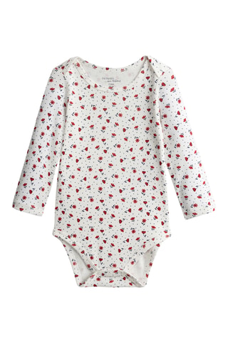 2 Rompertjes - Ecru en Rood