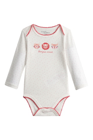2 Rompertjes - Ecru en Rood