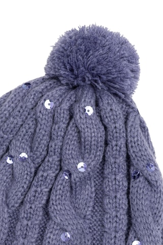 Muts met Pompon - Paars
