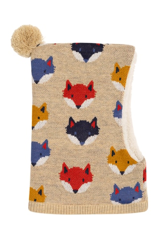 Muts met Pompon - Gemêleerd Beige
