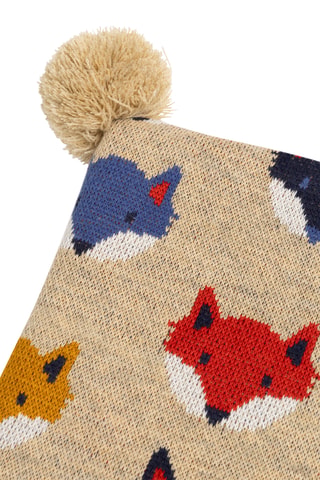 Muts met Pompon - Gemêleerd Beige