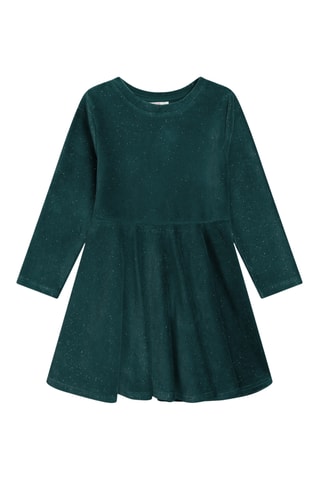 Velours Jurk - Smaragdgroen