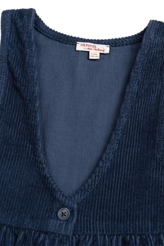 Velours Jurk - Petrolblauw