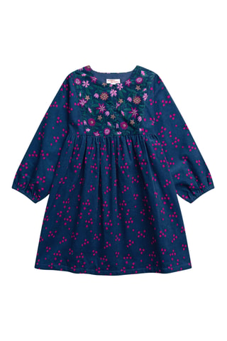 Velours Jurk - Marineblauw