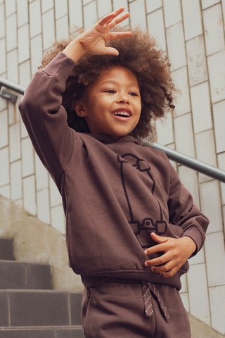 Sweater met Capuchon - Donkerbruin