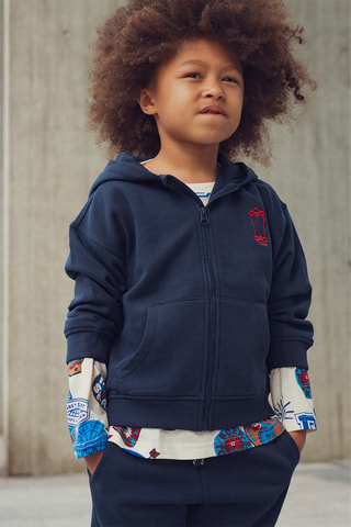 Sweater met Capuchon - Marineblauw