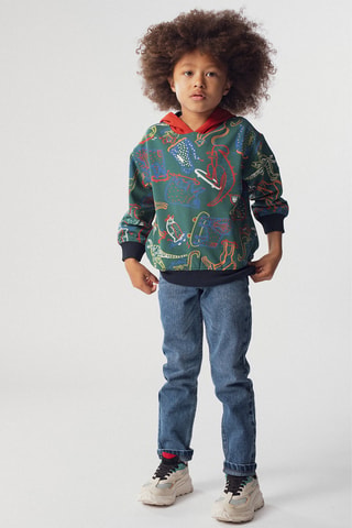 Sweater met Capuchon - Donkergroen