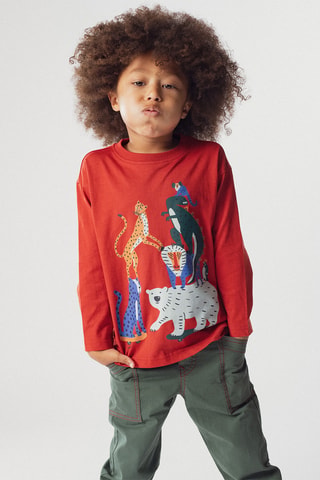 T-shirt - Steenrood