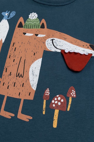 T-shirt - Petrolblauw