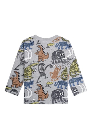 T-shirt - Gemêleerd Lichtgrijs