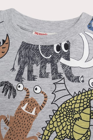 T-shirt - Gemêleerd Lichtgrijs