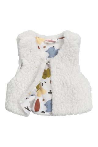 Mouwloos Dubbelzijdig Vest - Wit